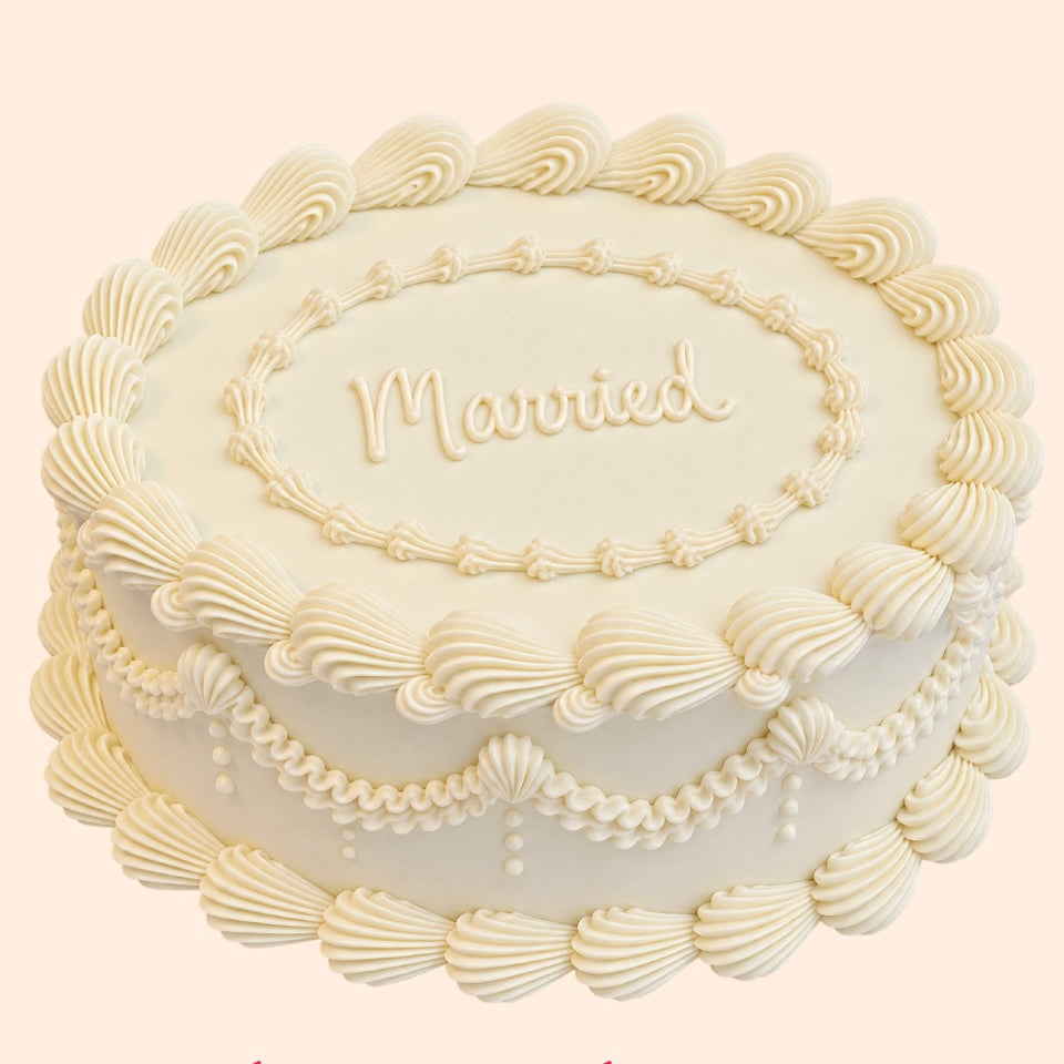 White Oval Cake